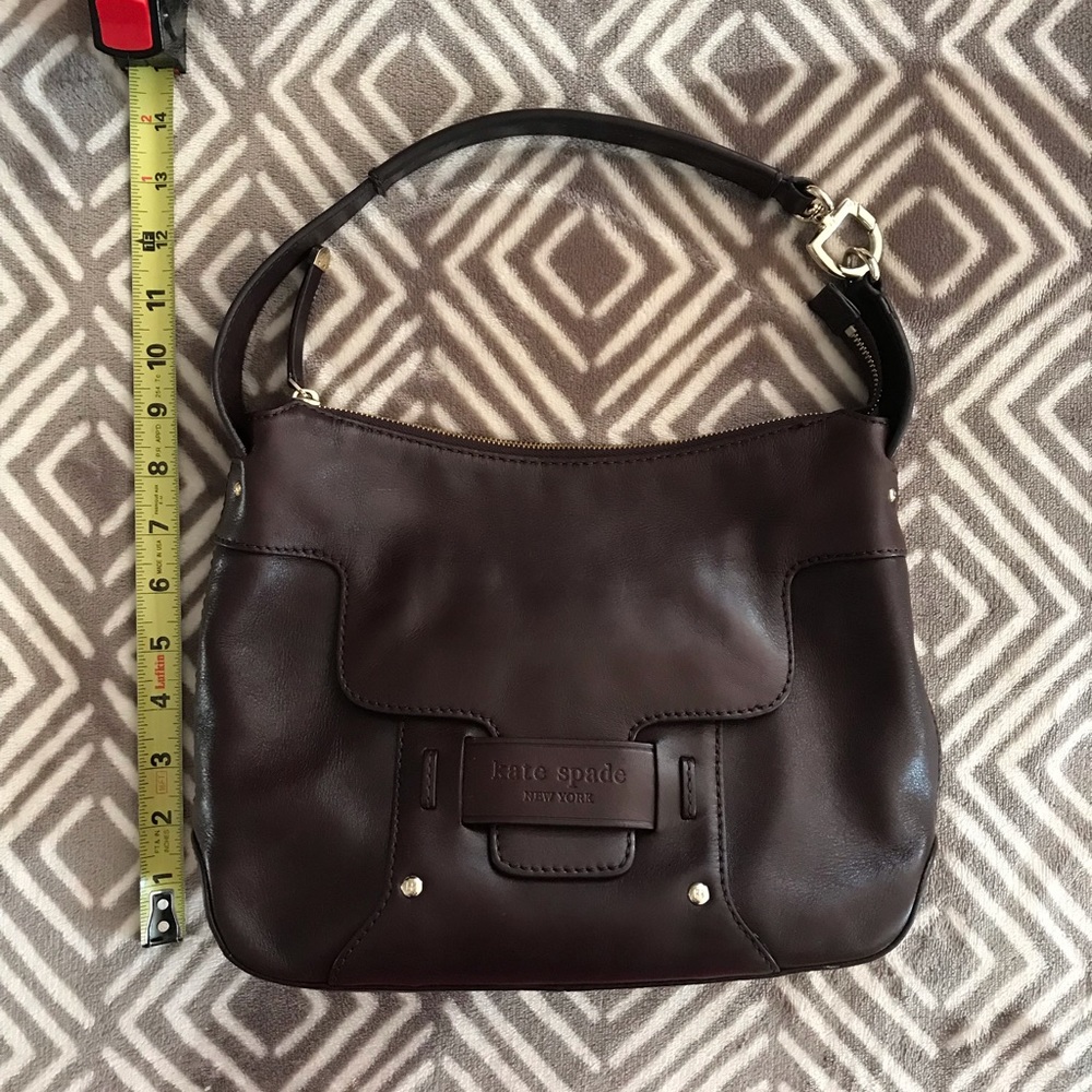 Kate Spade Classic Brown Leather Shoulder Bag EUC